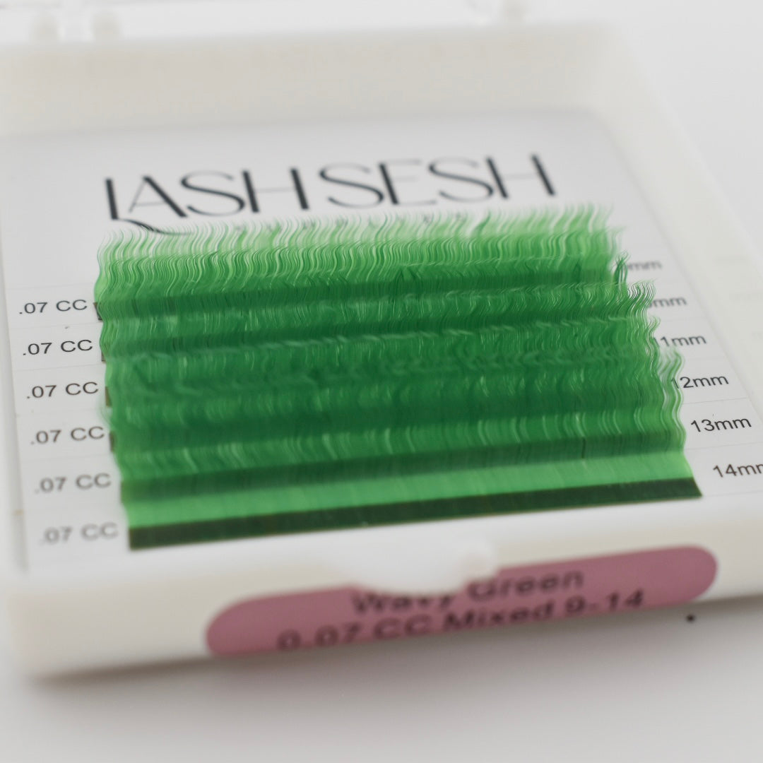 Green Wavy Lashes