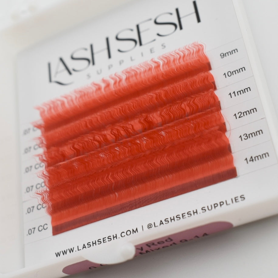 Red Wavy Lashes