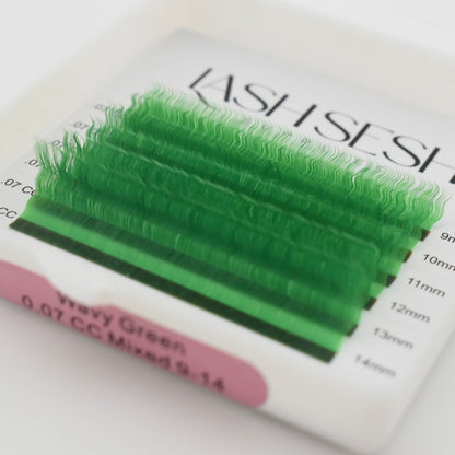 Green Wavy Lashes