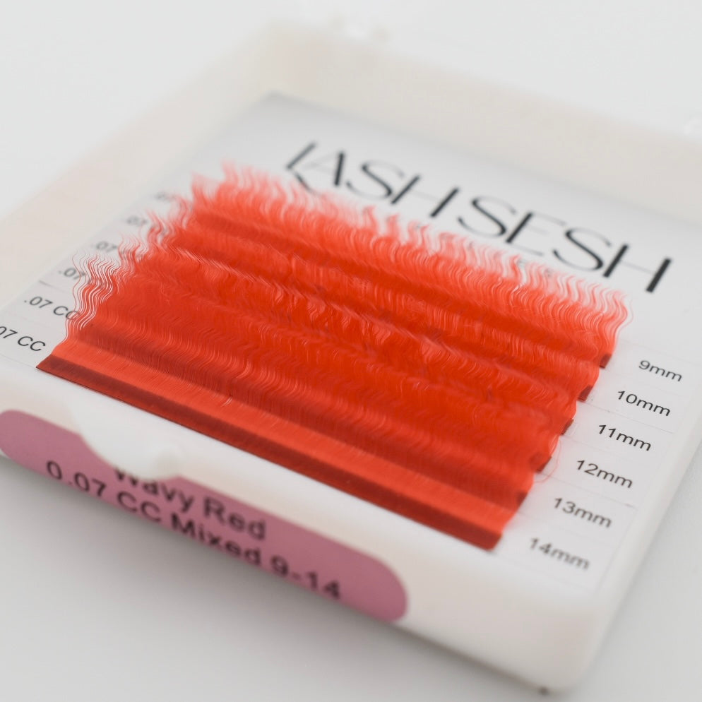 Red Wavy Lashes