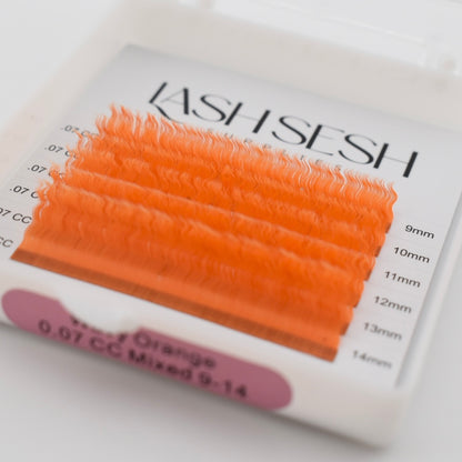 Orange Wavy Lashes